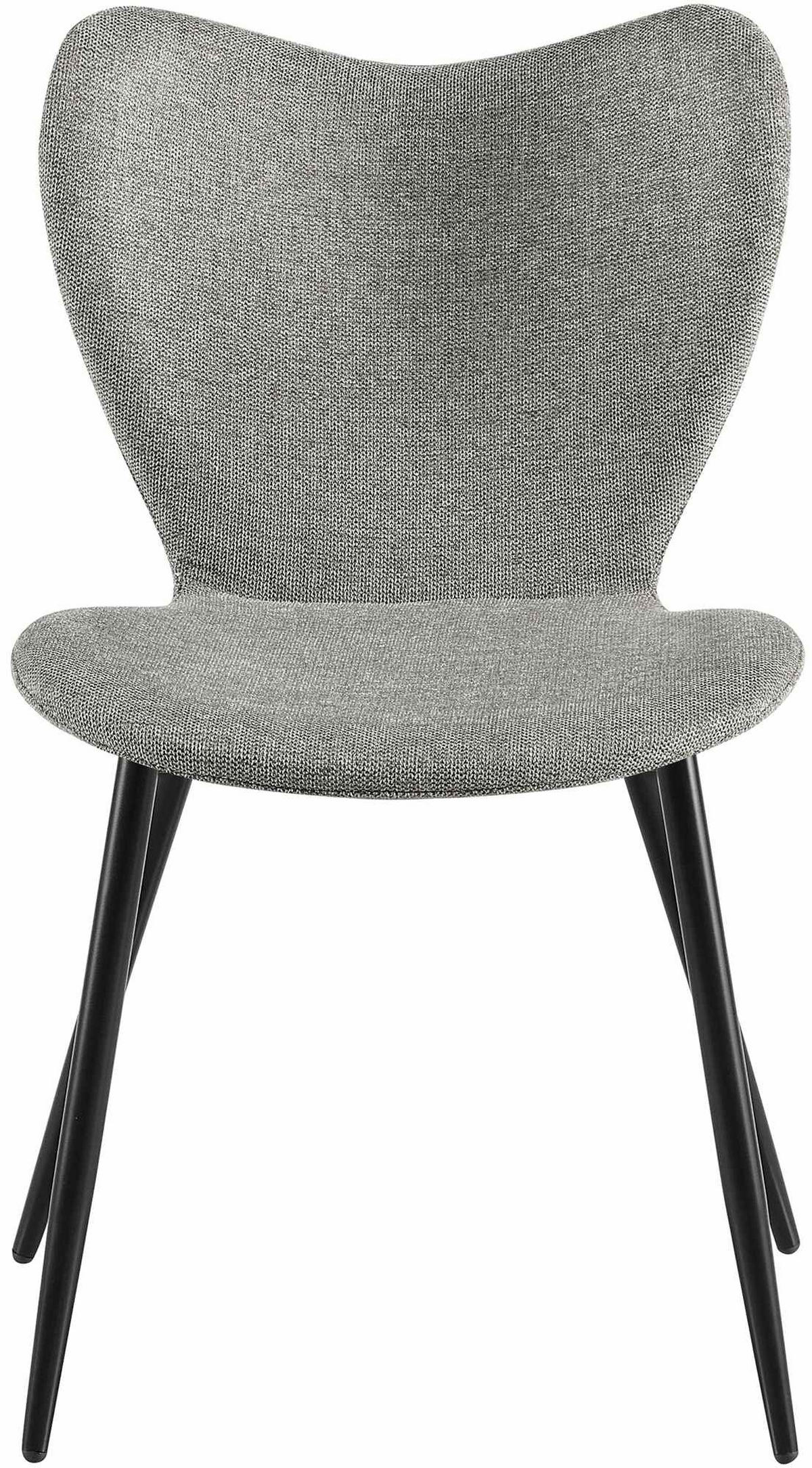 ESSZIMMERSTUHL Stoff Grau - Schwarz/Grau, Textil/Metall (50/80/58cm) - CLP