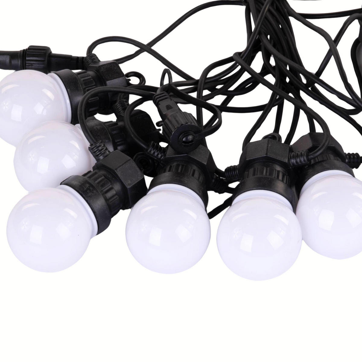 LED-LICHTERKETTE 20 Lichter - Schwarz, Kunststoff (1000cm)