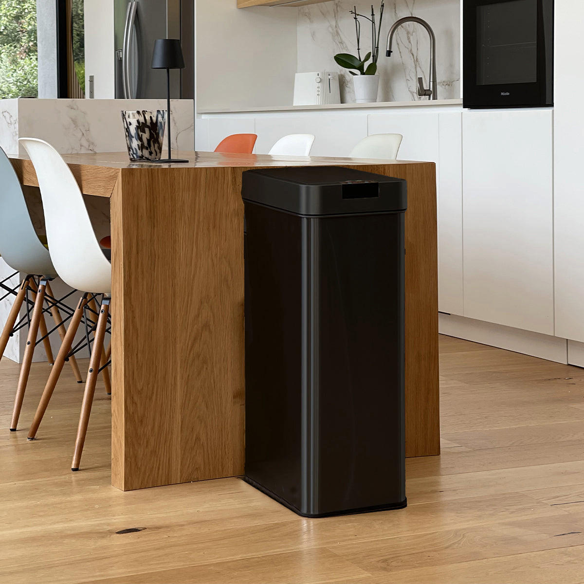 MÜLLBEHÄLTER SILVERLAKE schwarz - Schwarz, Metall (26/87/41cm) - Kitchen Move