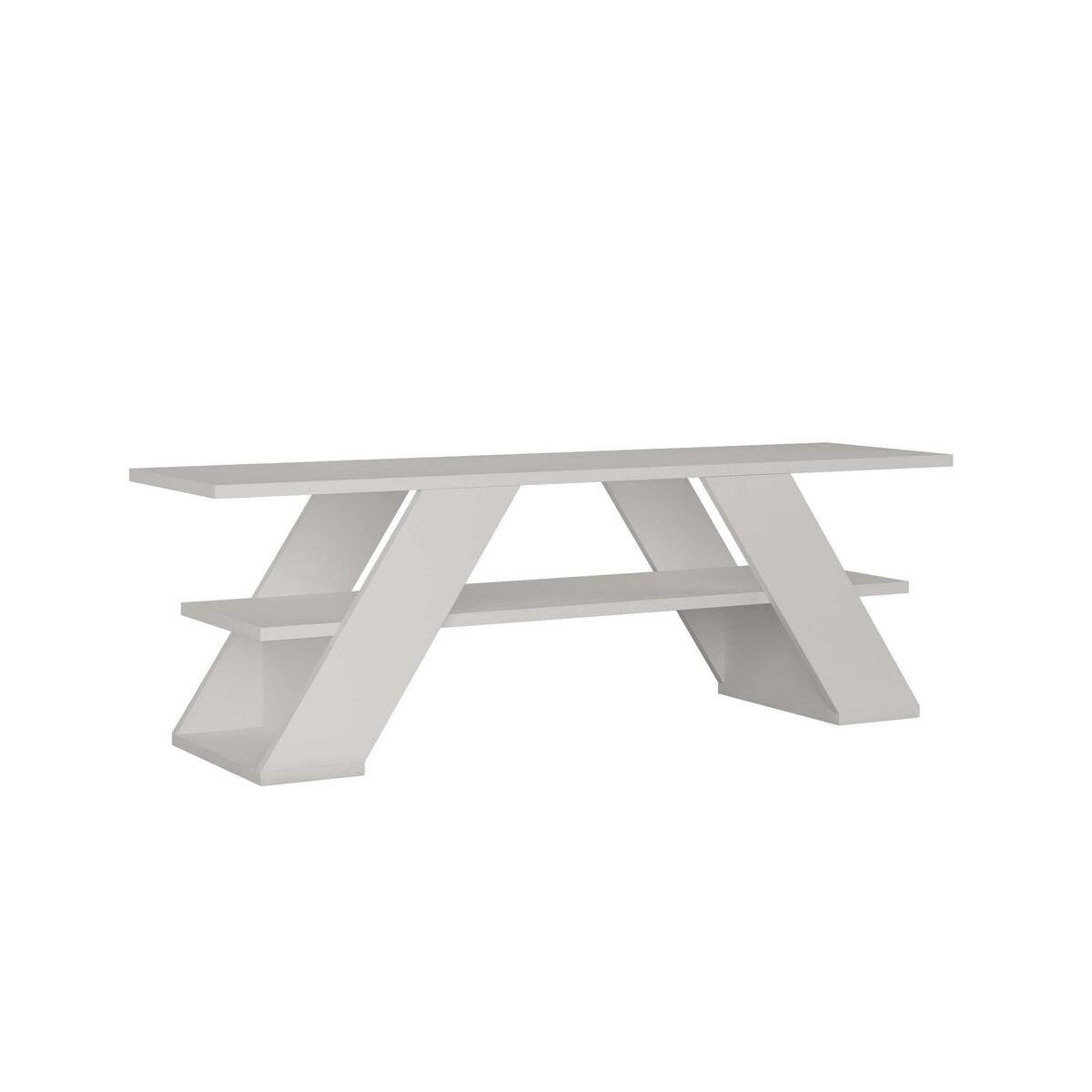 TV-MÖBEL 3 Regale L120 cm - Farfalla - Weiß, Holzwerkstoff (33.5/40/120cm) - Calicosy