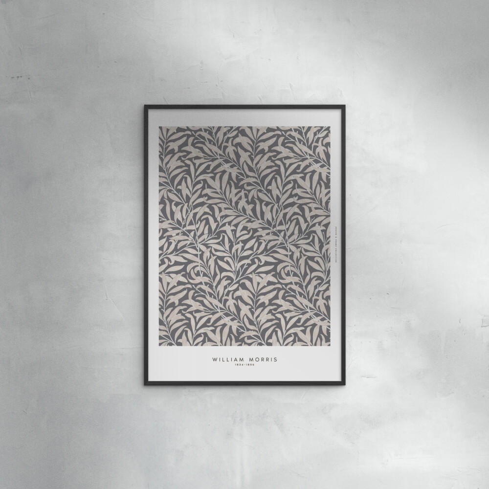 POSTER mit Rahmen William Morris - Nature Dust - Schwarz/Grün, Holz/Papier (70/100cm) - Poster&Frame