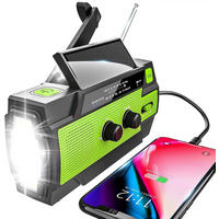 RADIO – FM/AM – 4000-mAh-Akku / LED-Taschenlampe – Grün - Grün, Kunststoff (20.2/9.8/7.2cm)
