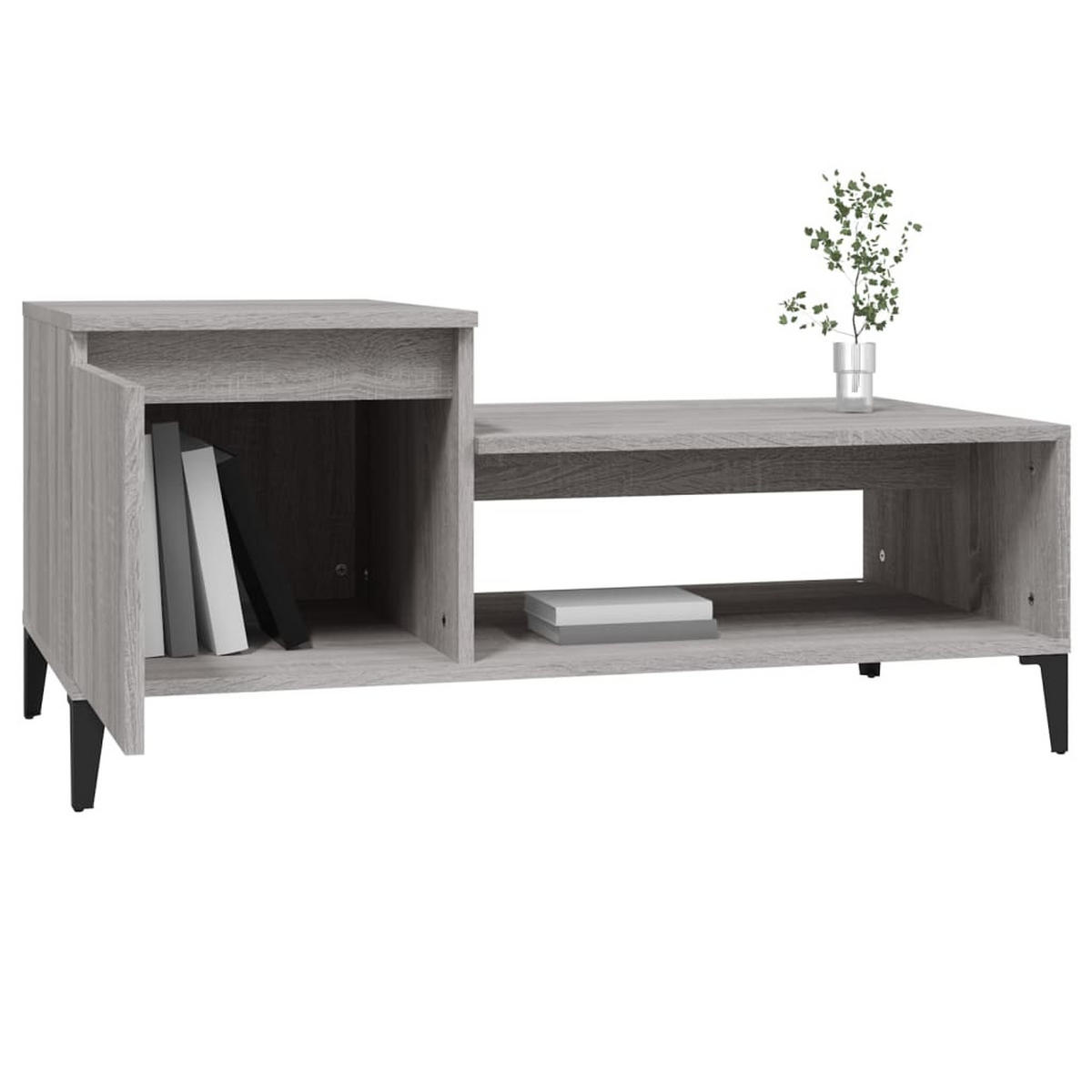 COUCHTISCH Grau Sonoma 100x50x45 cm Holzwerkstoff - Grau, Holzwerkstoff (100/50/45cm) - furnicato