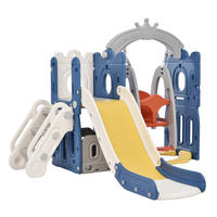 KINDERRUTSCHE 5-in-1, 150 x 157 x 120 cm - Grün, Kunststoff (150/157cm)