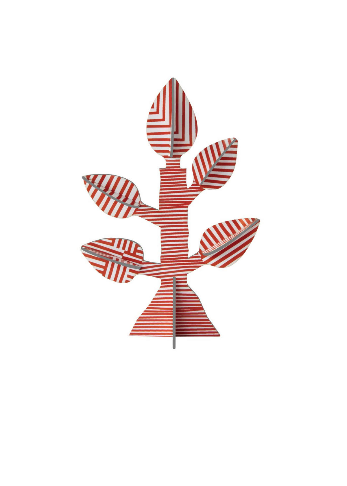 DEKOFIGUR Gestreifter Blattba 5/13.5 cm - Multicolor, Wellpappe (5/13.5/10cm) - KUNSTLOFT