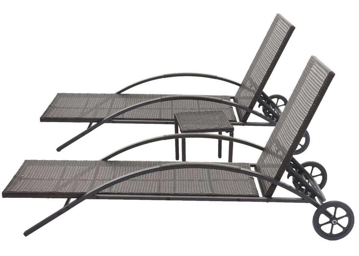 SONNENLIEGE Braun, Beige - Beige/Braun, Kunststoff (65/87/200cm) - MCW