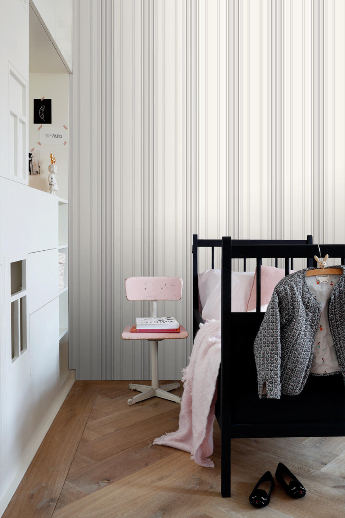 TAPETE Streifen 53 cm x 10.05 m - Grau, Papier (53/1000cm) - ESTAhome