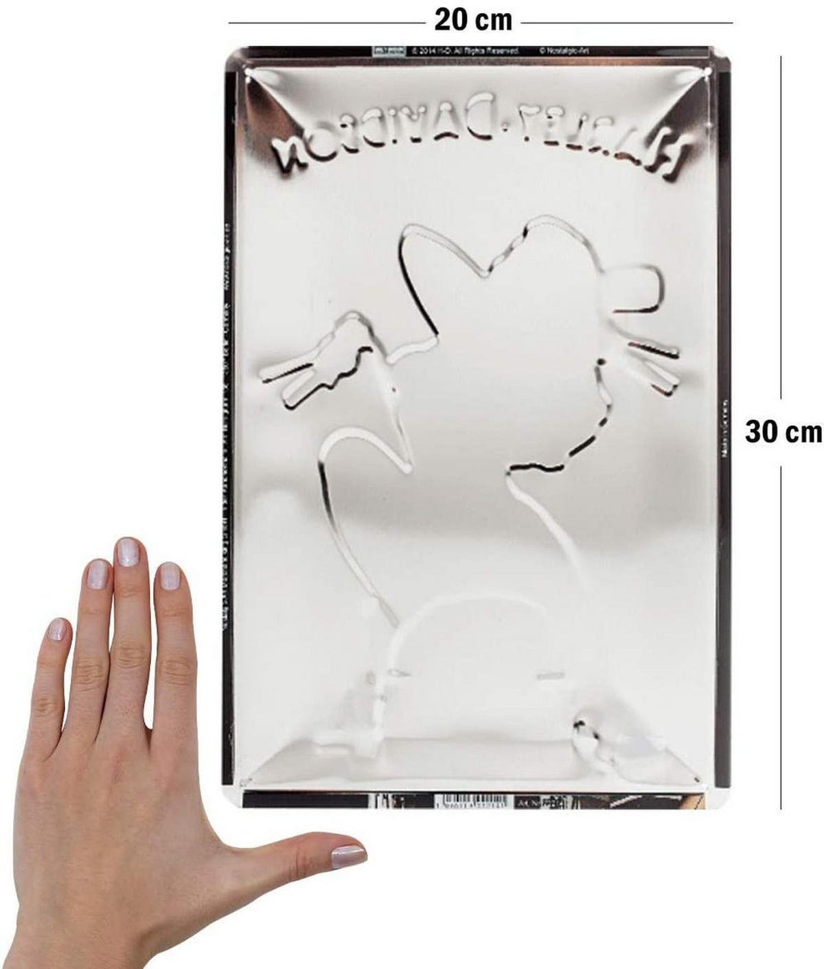 BLECHSCHILD 20/30 cm Harley-Davidson Biker Babe - Multicolor, Metall (20/30/0.2cm) - Nostalgic-Art