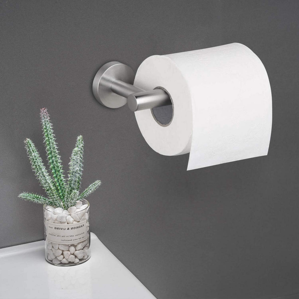 BADEZIMMER-REGAL-SET, silber, 42/18/6 cm - Silberfarben, Metall (18/6/42cm)