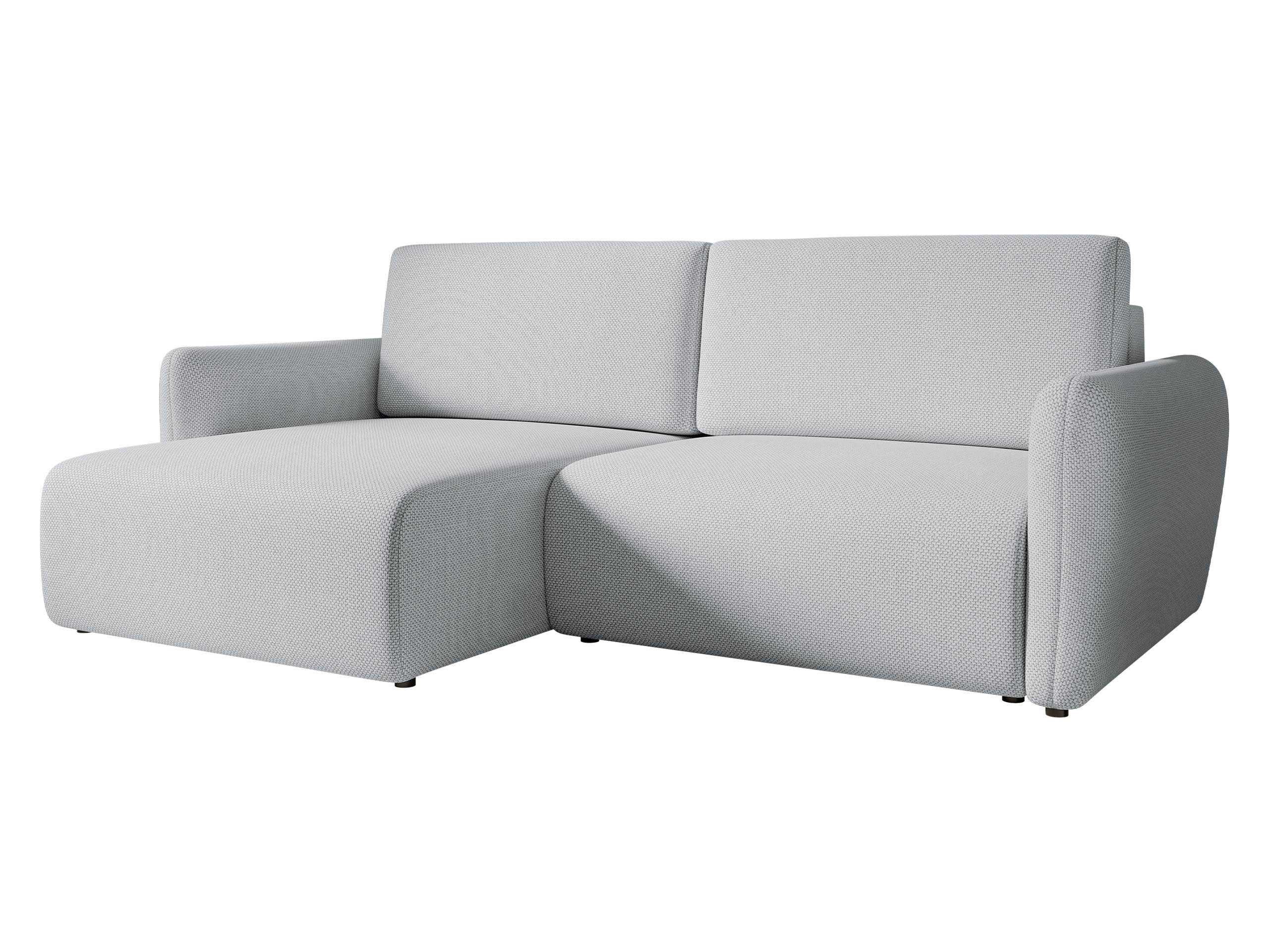 ECKSOFA Goya Slim - Silberfarben/Schwarz, Holz/Kunststoff (234/140cm) - MIRJAN24