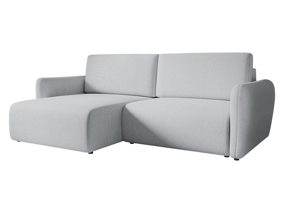 ECKSOFA Goya Slim - Silberfarben/Schwarz, Holz/Kunststoff (234/140cm) - MIRJAN24