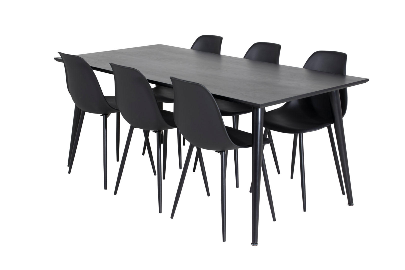 TISCHGRUPPE Schwarz - Schwarz, Holzwerkstoff (90/75/180cm) - ebuy24