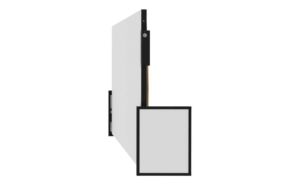 SCHRANKBETT Morphy Studio Modulares SizeFlex- und TypeFlex-System - 120x190, Horizontal - Schwarz, Metall (190/120cm) - WallBedKing