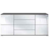 SIDEBOARD Rova Weiß Hochglanz - Weiß Hochglanz, Holzwerkstoff (166.5/75.5/35cm) - Vladon