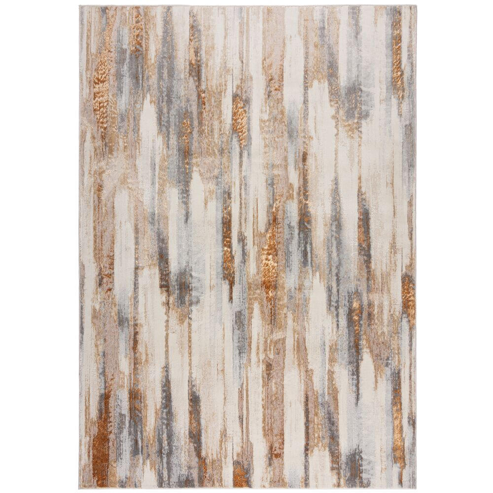 TEPPICH Abstrakt-Design, hochstrapazierfähig ZENNOR, Gold 200x290 cm - Goldfarben, Textil (200/290cm) - KADIMA DESIGN