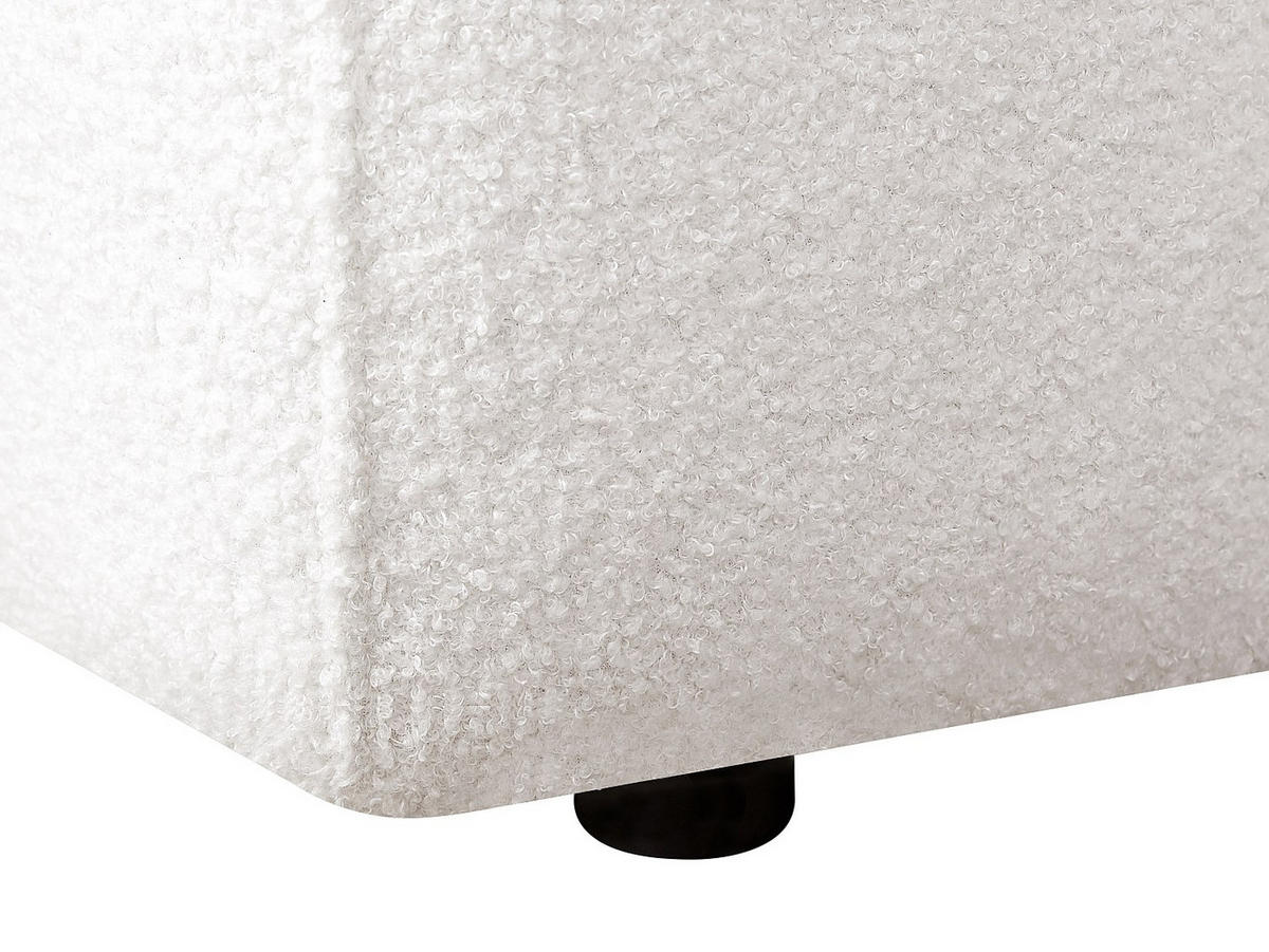 SOFA 3-Sitzer - Bouclé-Stoff - Weiß - SOPELANA - Weiß, Textil (220/78/100cm) - Vente-Unique