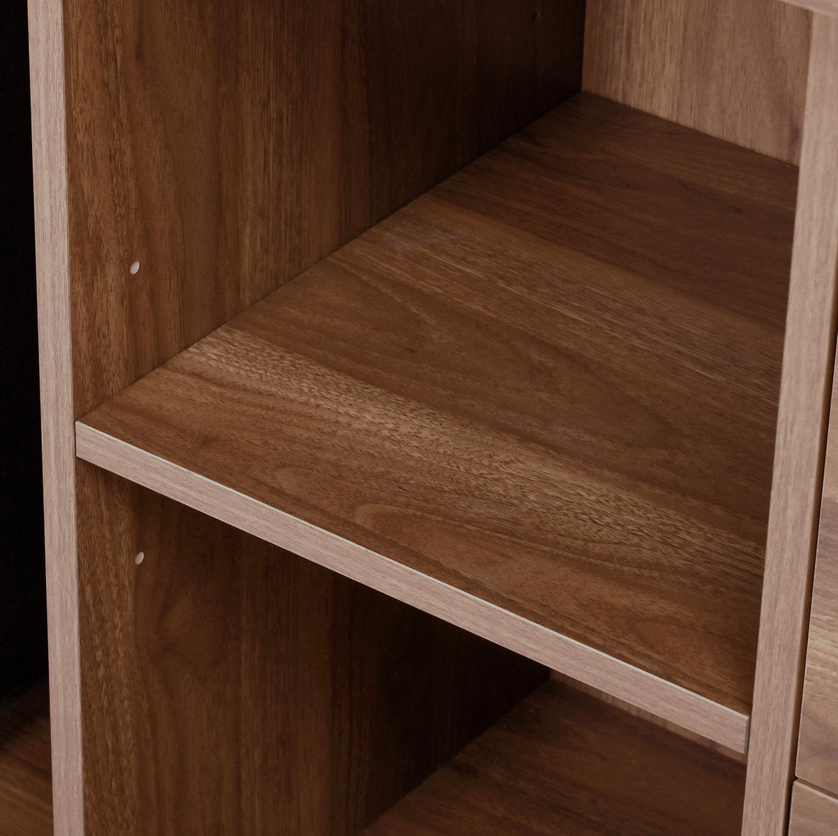 KOMMODE 140/40/79,5 cm mit 2 Schubladen und Schiebetüren in Nussbaum - Nussbaumfarben, Holzwerkstoff (140/79.5/40cm) - BEAOK