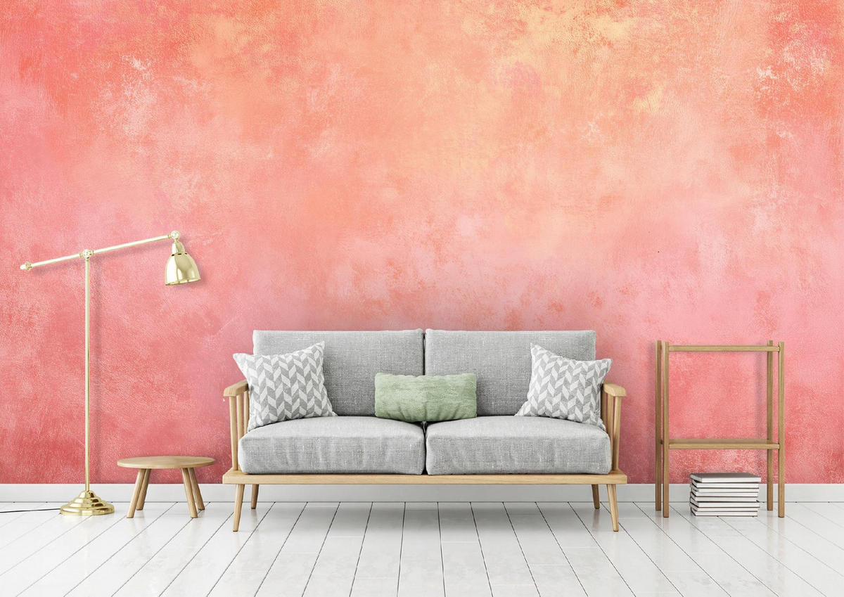 FOTOTAPETE Beton Abstrakt Orange 250x175 cm - Multicolor, Papier (250/175cm) - Wallarena