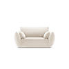 SESSEL Kaelle aus Samt leichtes beige - Creme, Textil (100/85/128cm) - Micadoni