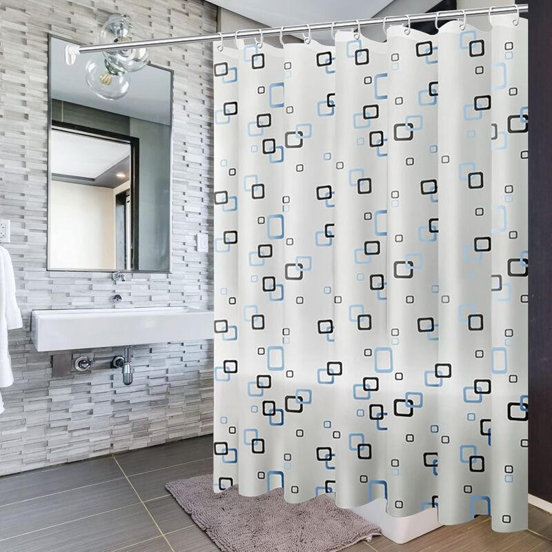 DUSCHVORHANG Einlage schimmelresistent antibakteriell mit Haken und Schlaufen - Multicolor, Textil (200/200cm) - MCBOSON