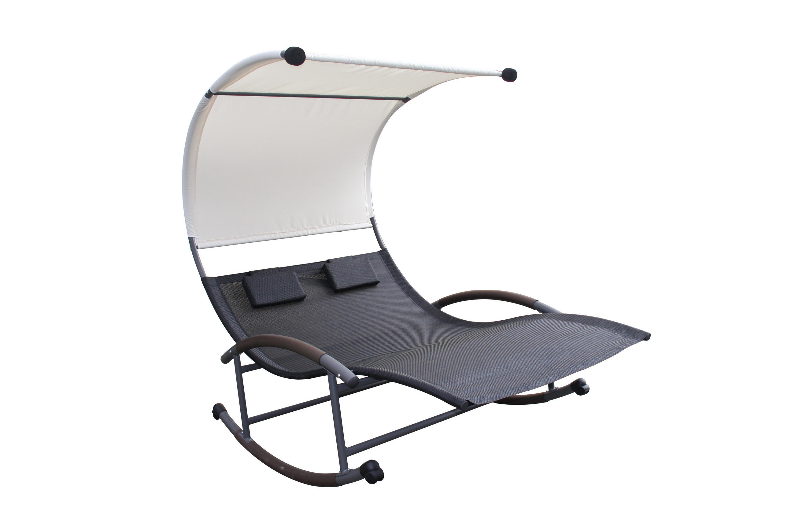 LIEGESTUHL Essaouira Ecru aus Stahl Zeitgenössisch - Beige, Metall (200/178/140cm) - Concept Usine