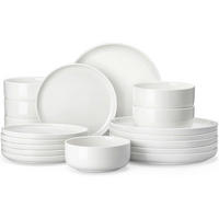 TAFELSERVICE LUNA 18-teiliges Set Weiß Porzellan - Weiß, Keramik (26/25/26cm)