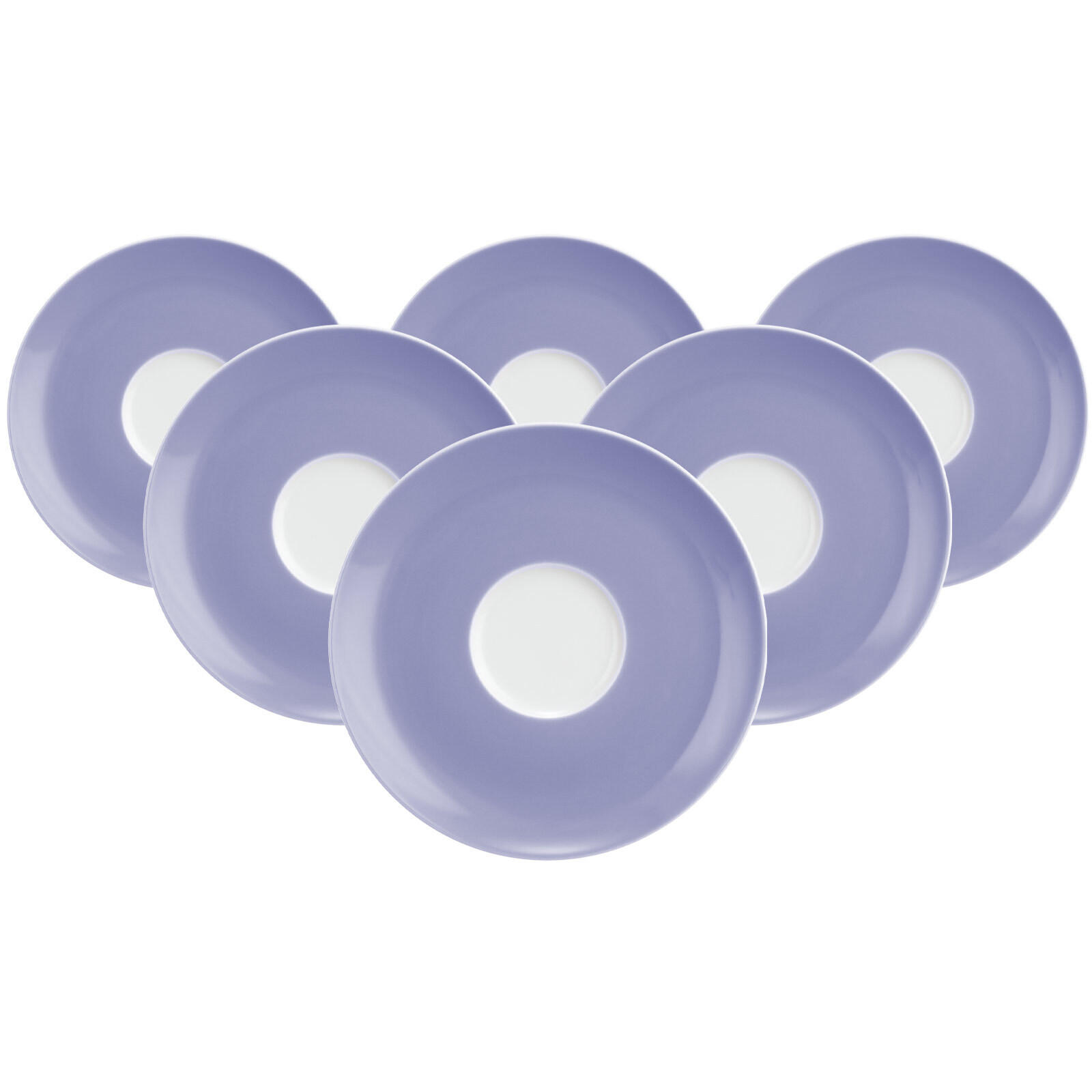 KOMBIUNTERTASSEN Liberty Pure Colors Grape Purple ø 16 cm 6er Set - Lila, Keramik (16.1cm) - Seltmann Weiden
