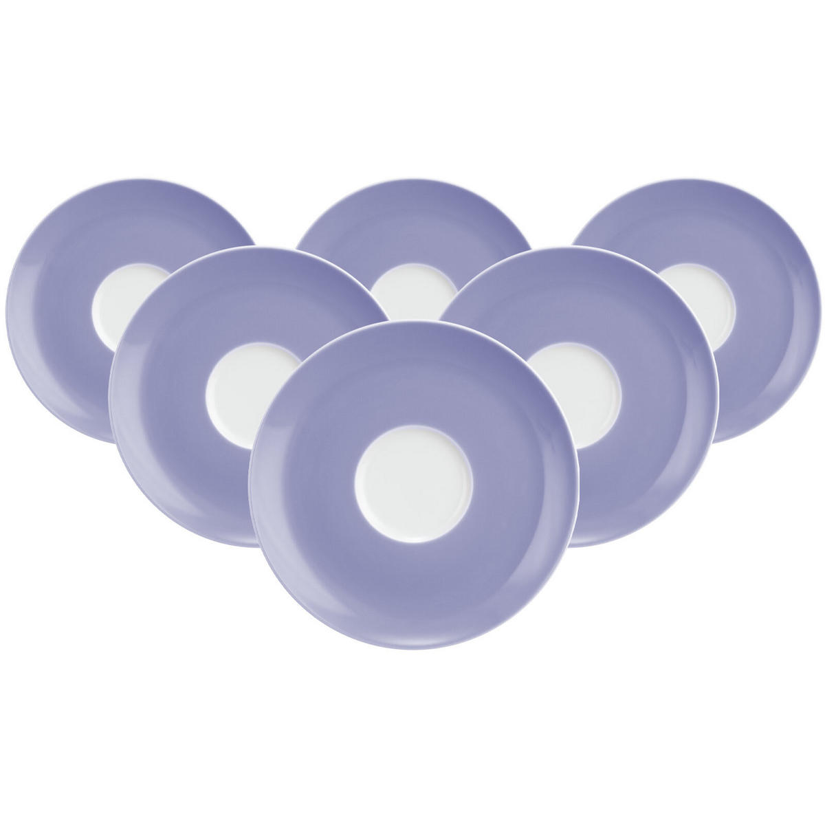 KOMBIUNTERTASSEN Liberty Pure Colors Grape Purple ø 16 cm 6er Set - Lila, Keramik (16.1cm) - Seltmann Weiden