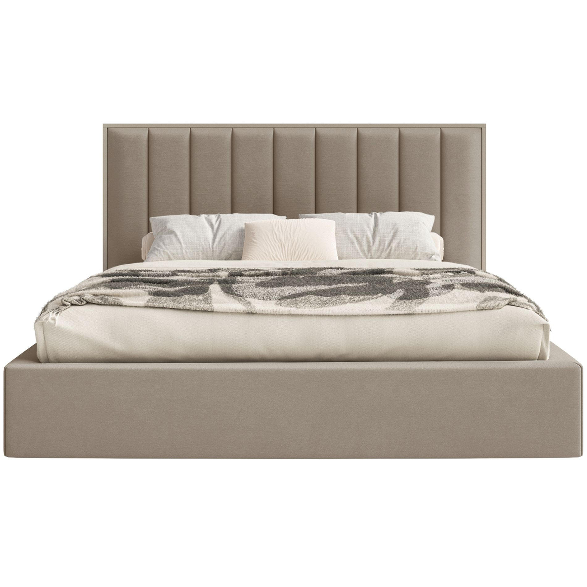 POLSTERBETT Togents Braun mit Veloursbezug, Bettkasten und LED, 160x200 cm - Braun, Textil (160/200cm) - Selsey