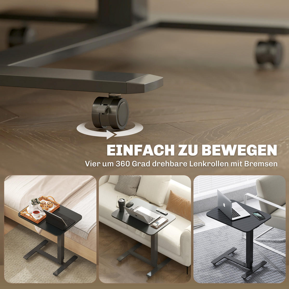 SCHREIBTISCH Schwarz 48.0/65.0/110.0 cm - Schwarz, Holzwerkstoff (48/65/110cm)