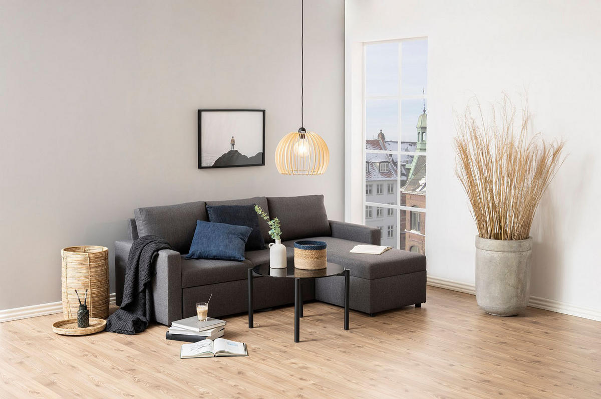 SCHLAFSOFA grau - Dunkelgrau, Holzwerkstoff (218/155cm) - ebuy24