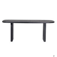 ESSTISCH oval aus Mangoholz 240cm, schwarz - Schwarz, Holz (240/100/77cm) - Giga Meubel