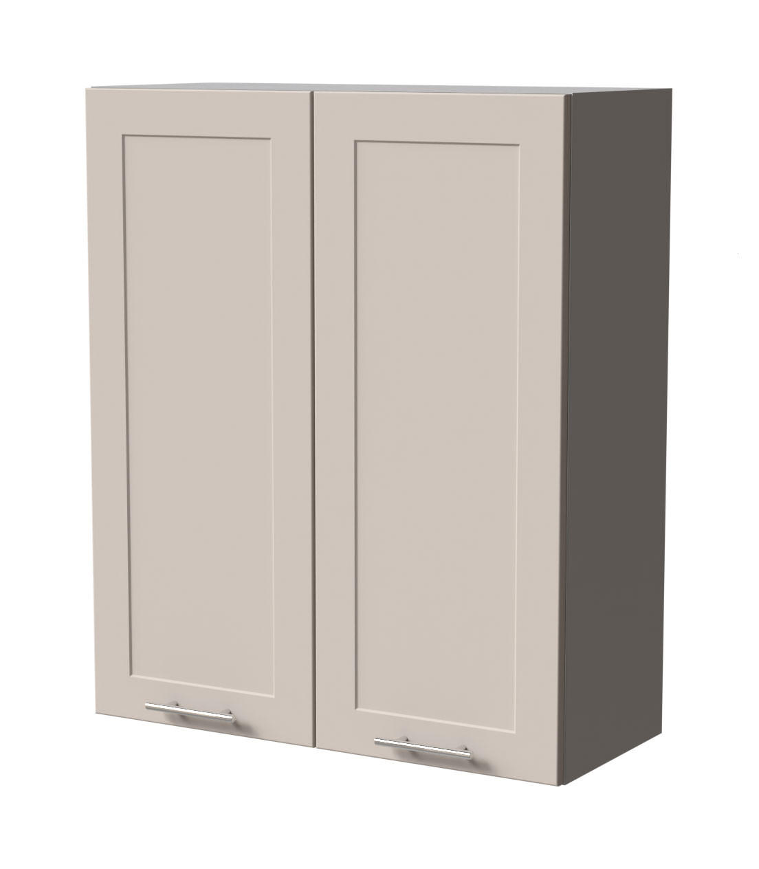 HÄNGESCHRANK Oslo W4/80 Grau / Kaschmir Matt 80 / 32,5 / 96cm - Kaschmir/Grau, Holz/Holzwerkstoff (80/96/32.5cm) - Feldmann-Wohnen