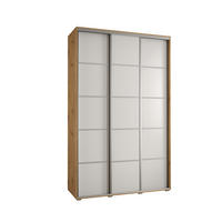 SCHWEBETÜRENSCHRANK 235,2/160/60 3-türig - Silberfarben/Weiß, Holz/Metall (160/235/60cm) - Abiks Möbel