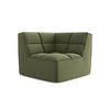 SOFAELEMENT Samt Stoff Grün - Schwarz/Olivgrün, Kunststoff/Textil (98/75/98cm) - Makamii