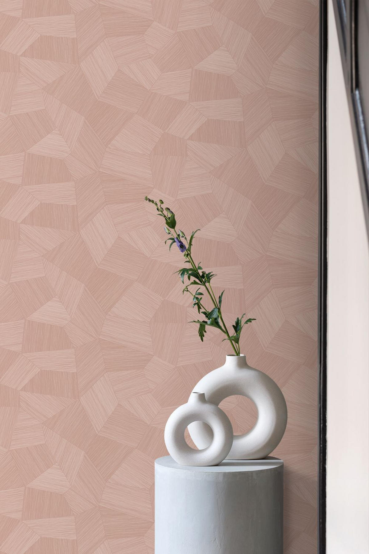TAPETE 3D-Muster 50 x 900 cm - Pink, Papier (50/900cm) - Origin Wallcoverings