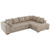ECKSOFA ORTA Beige Stukture - Rechts - Beige/Schwarz, Textil (200/325cm) - MKS