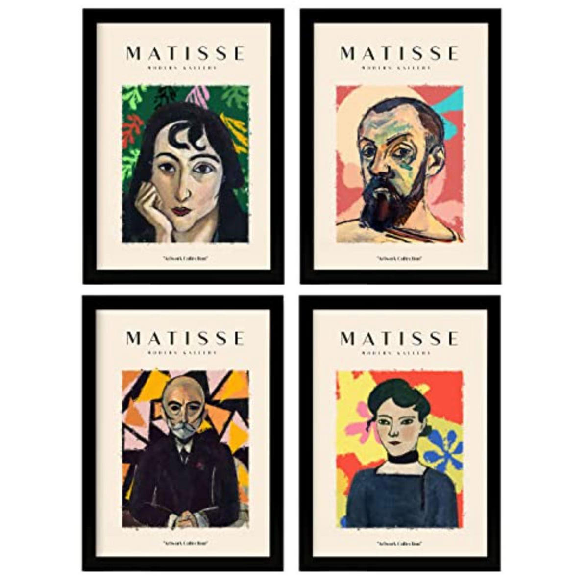 POSTER Set mit 4 Matisse Persona ästhetische A3 Rahmenlos - Klar, Papier (29.7/3cm) - Nacnic