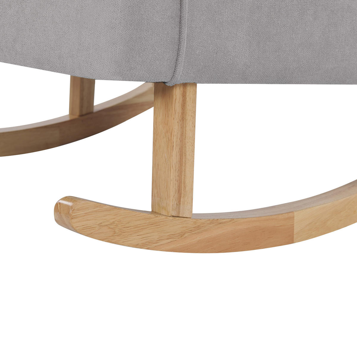 SCHAUKELSESSEL Hellgrau Trondheim - Hellbraun/Hellgrau, Textil (72/97/83cm) - Beliani