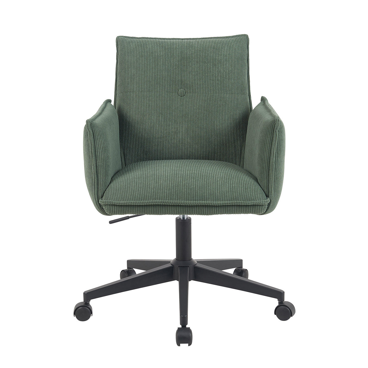 BÜROSTUHL Mika-Malu - Schwarz/Grün, Textil/Metall (60/85/63cm) - DUBI Möbel