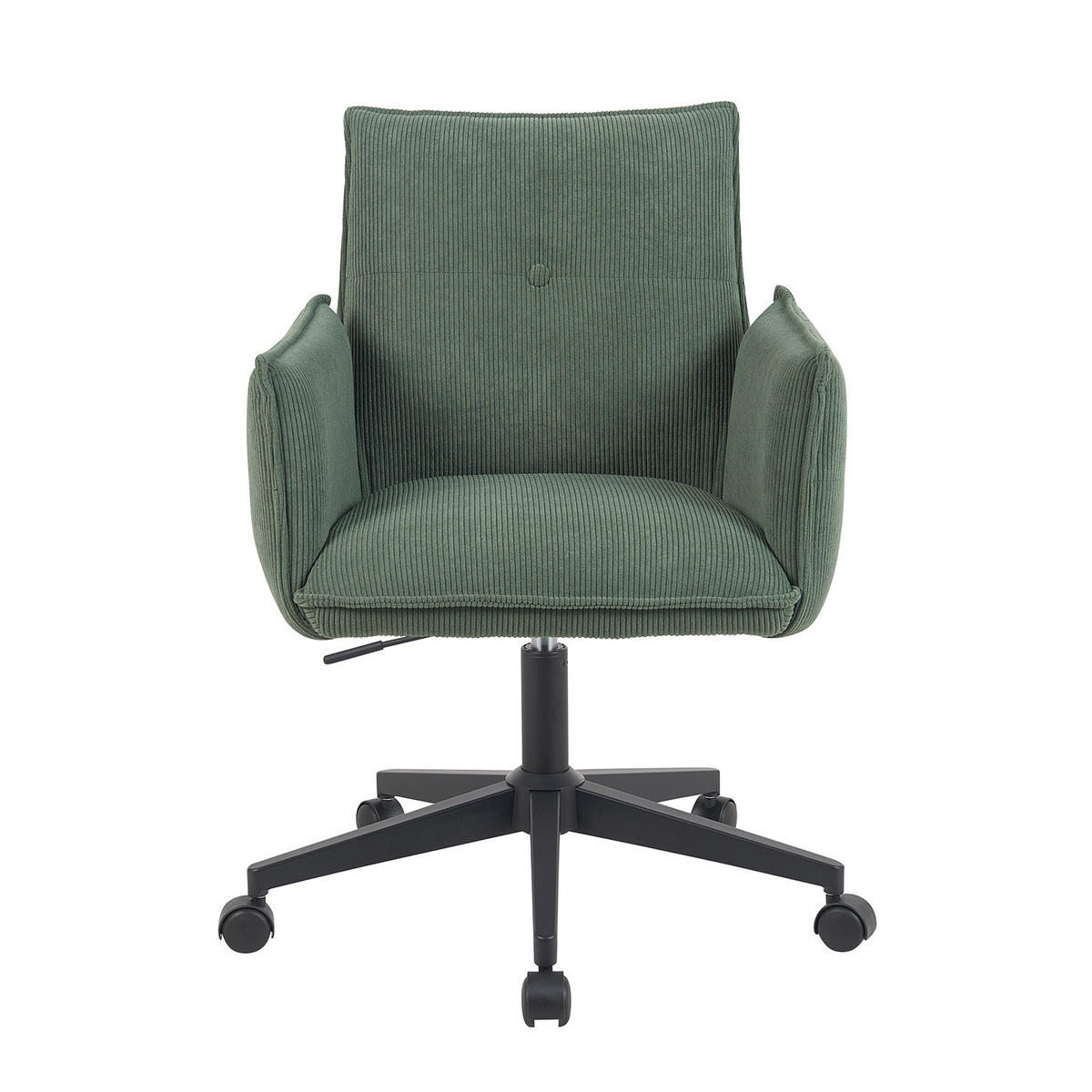 BÜROSTUHL Mika-Malu - Schwarz/Grün, Textil/Metall (60/85/63cm) - DUBI Möbel