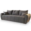 BETTSOFA MADISON Hellgrau Dünner Stoff mit Schlaffunktion - Hellgrau, Textil (242/82/80cm) - MASSENO