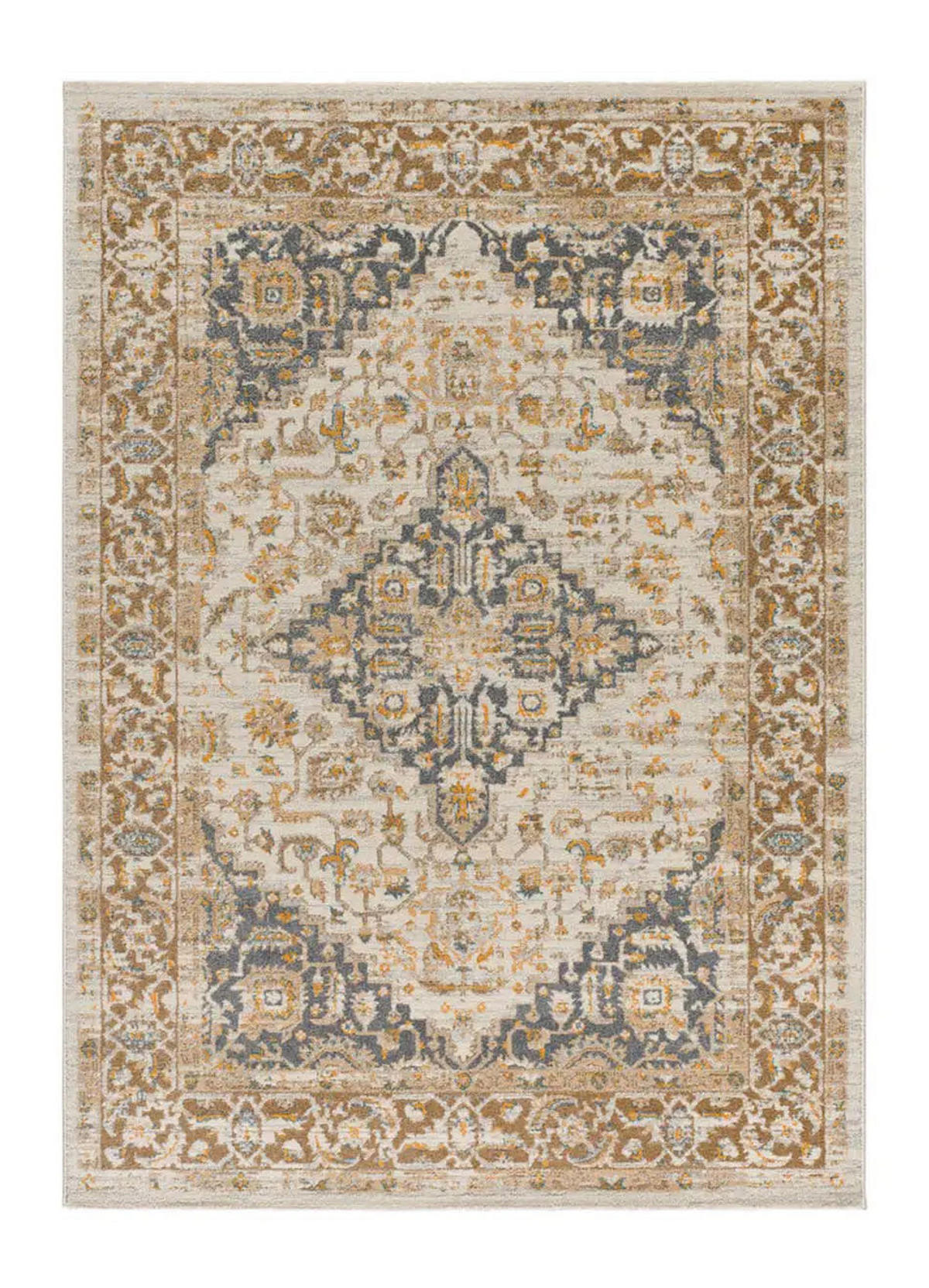 VINTAGE-TEPPICH Beige / Grau Delta 160/230 cm - Beige/Grau, Naturmaterialien/Textil (160/230cm) - Atticgo