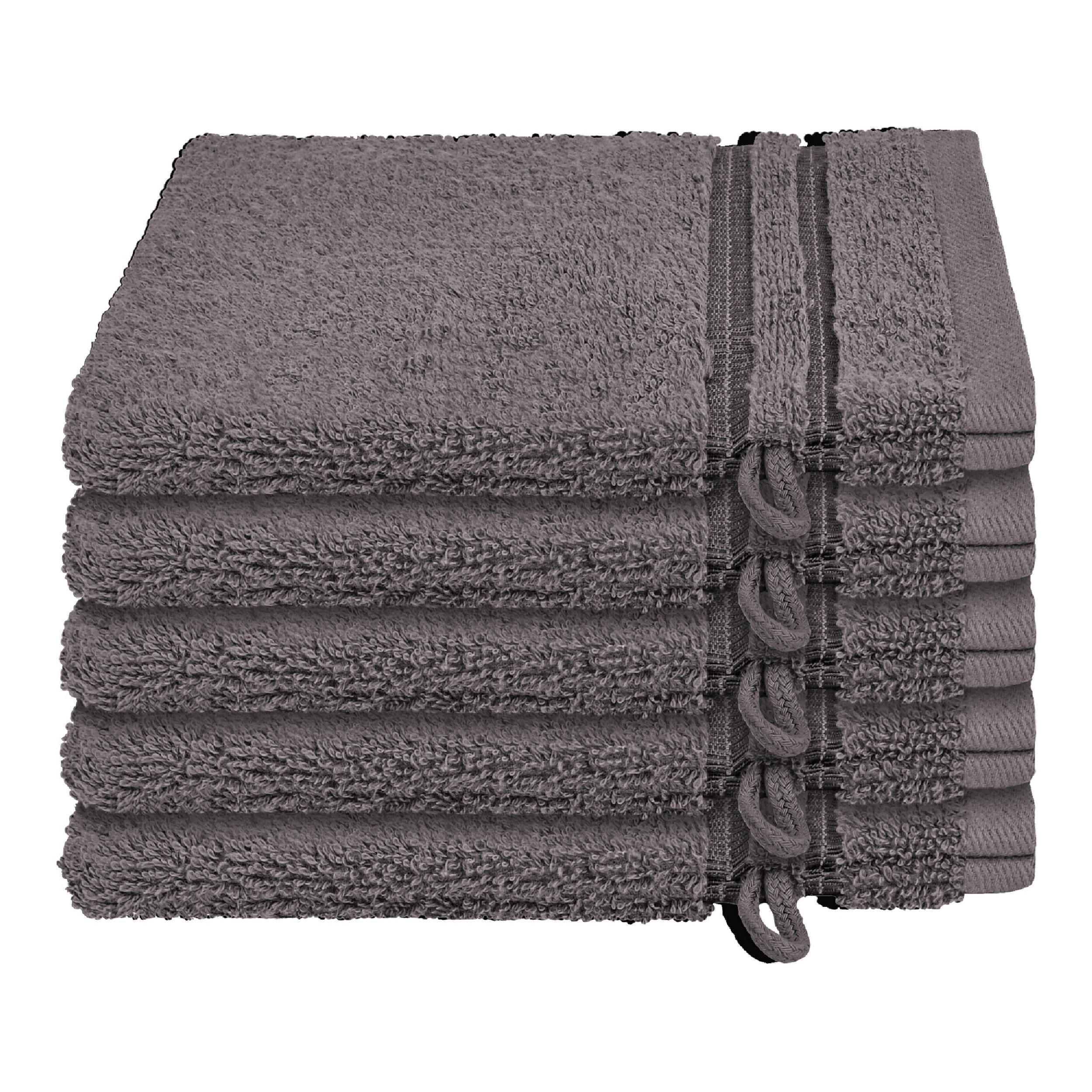 WASCHHANDSCHUHSET Milano - 5-teilig - 16 x 22 cm - Dunkelgrau - Dunkelgrau, Textil (16/22cm) - SCHIESSER