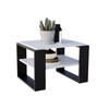 COUCHTISCH Holzwerkstoff rechteckig stabil Weiß 44/54/63cm - Schwarz/Weiß, Holzwerkstoff (54/63/44cm) - CraftPAK
