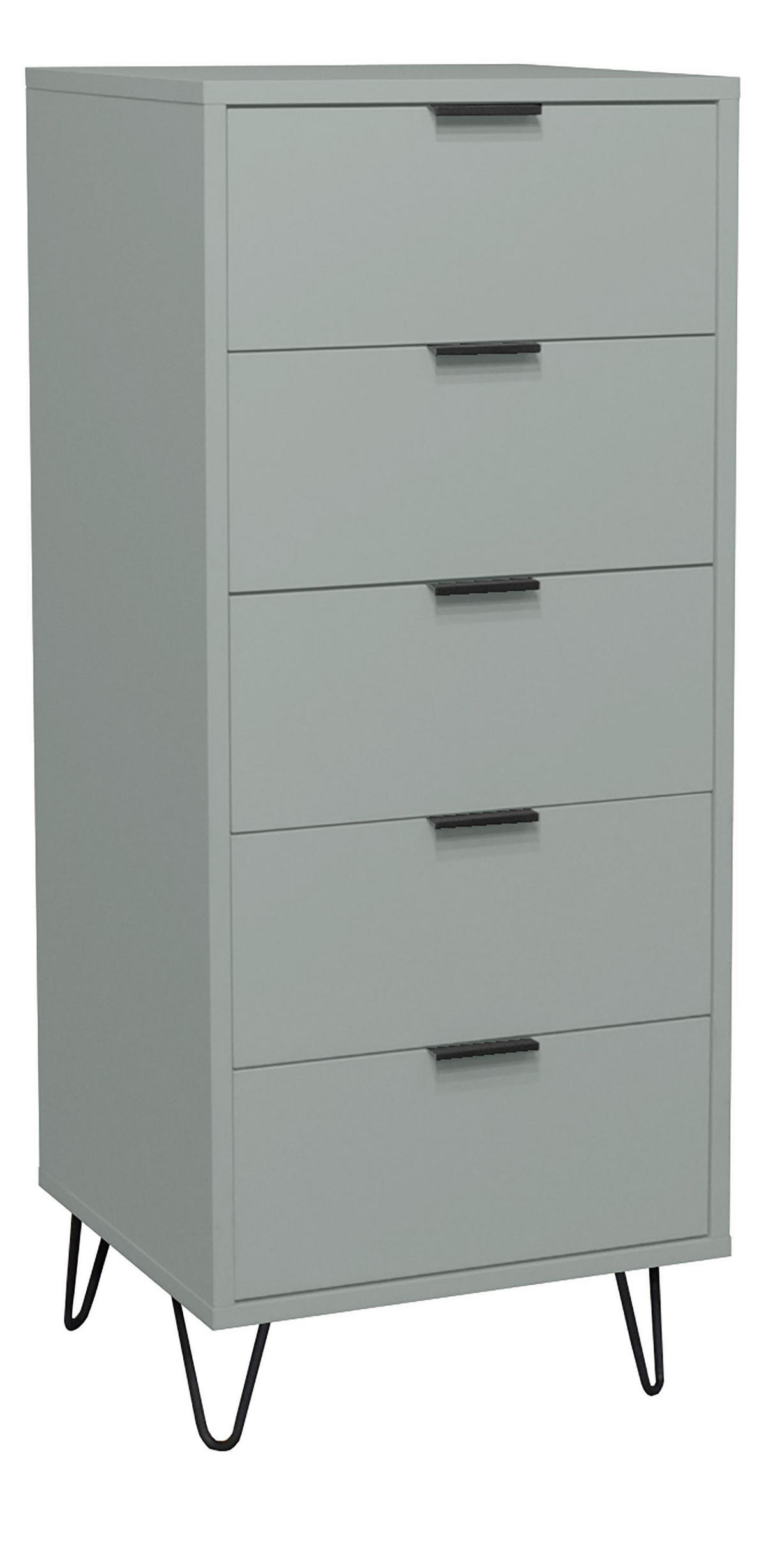 KOMMODE Erna 51x45x123 Pinie Green matt Lack - Grün, Holzwerkstoff (51/123/45cm) - 58aufmkessel