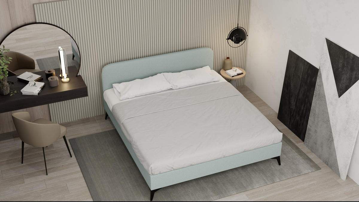 POLSTERBETT Mavilo 180 x 200 cm mit Bettkasten und Lattenrost taschenfederkernmatratze 19cm - hellgrau - Hellgrau, Holz (180/200cm) - Panda Möbel