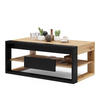 COUCHTISCH rechteckig Eiche Artisan Schwarz aufklappbar - Schwarz/Eiche Artisan, Holzwerkstoff (60/110/45cm) - designimpex
