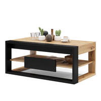 COUCHTISCH rechteckig Eiche Artisan Schwarz aufklappbar - Schwarz/Eiche Artisan, Holzwerkstoff (60/110/45cm) - designimpex