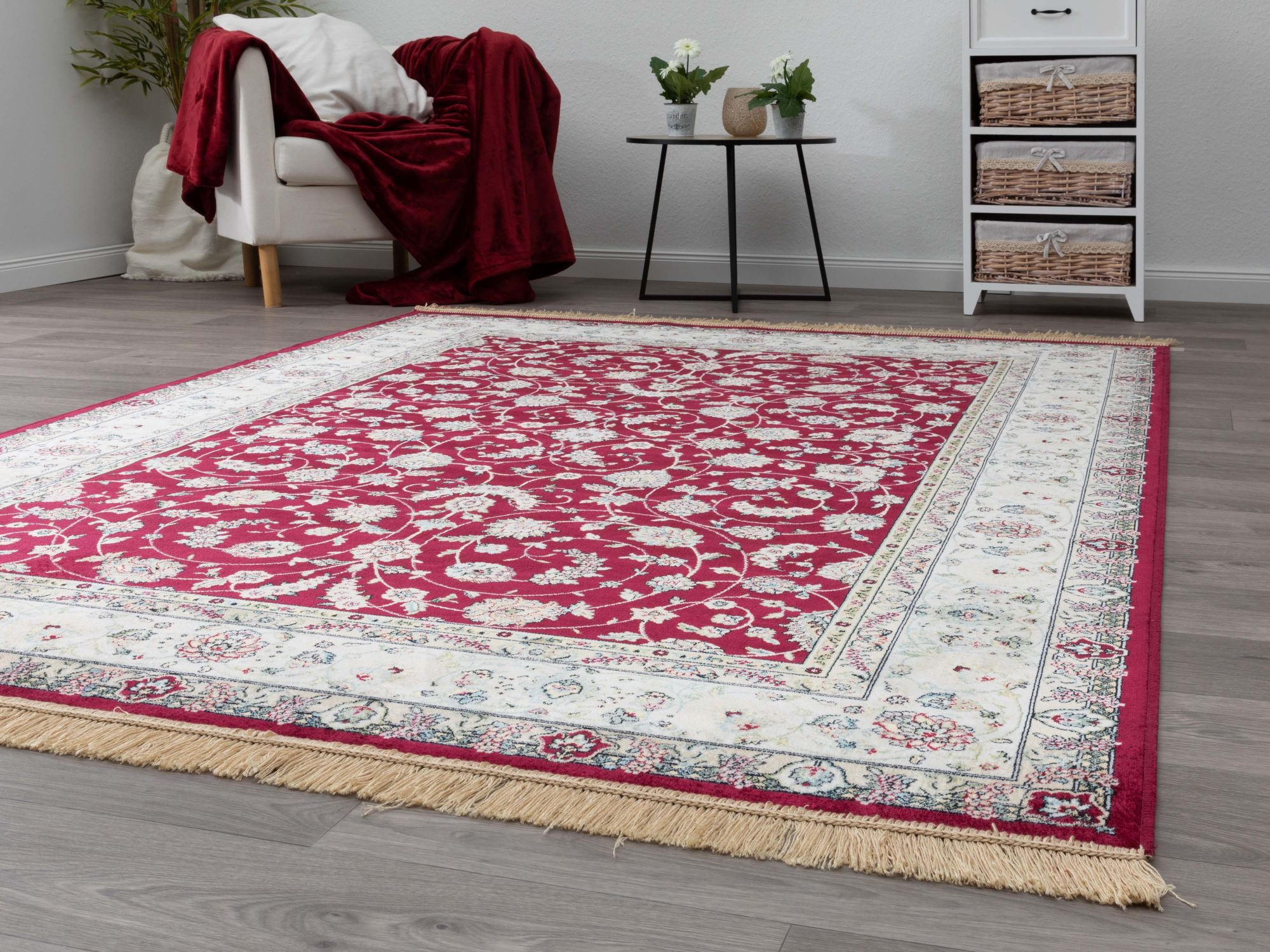 ORIENTTEPPICH 95/140 cm Riad Tabriz - Rot, Textil (95/140cm) - Steffensmeier